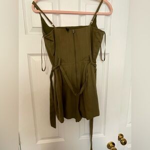 Olive Green Sleeveless Romper